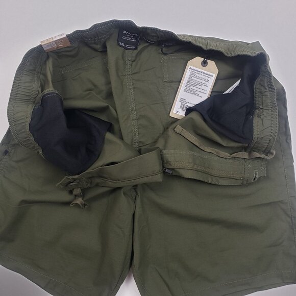 PrAna Double Peak E-Waist Shorts Men's XXL 8" Inseam Cargo Green Ripstop UPF 50+ - Picture 14 of 16